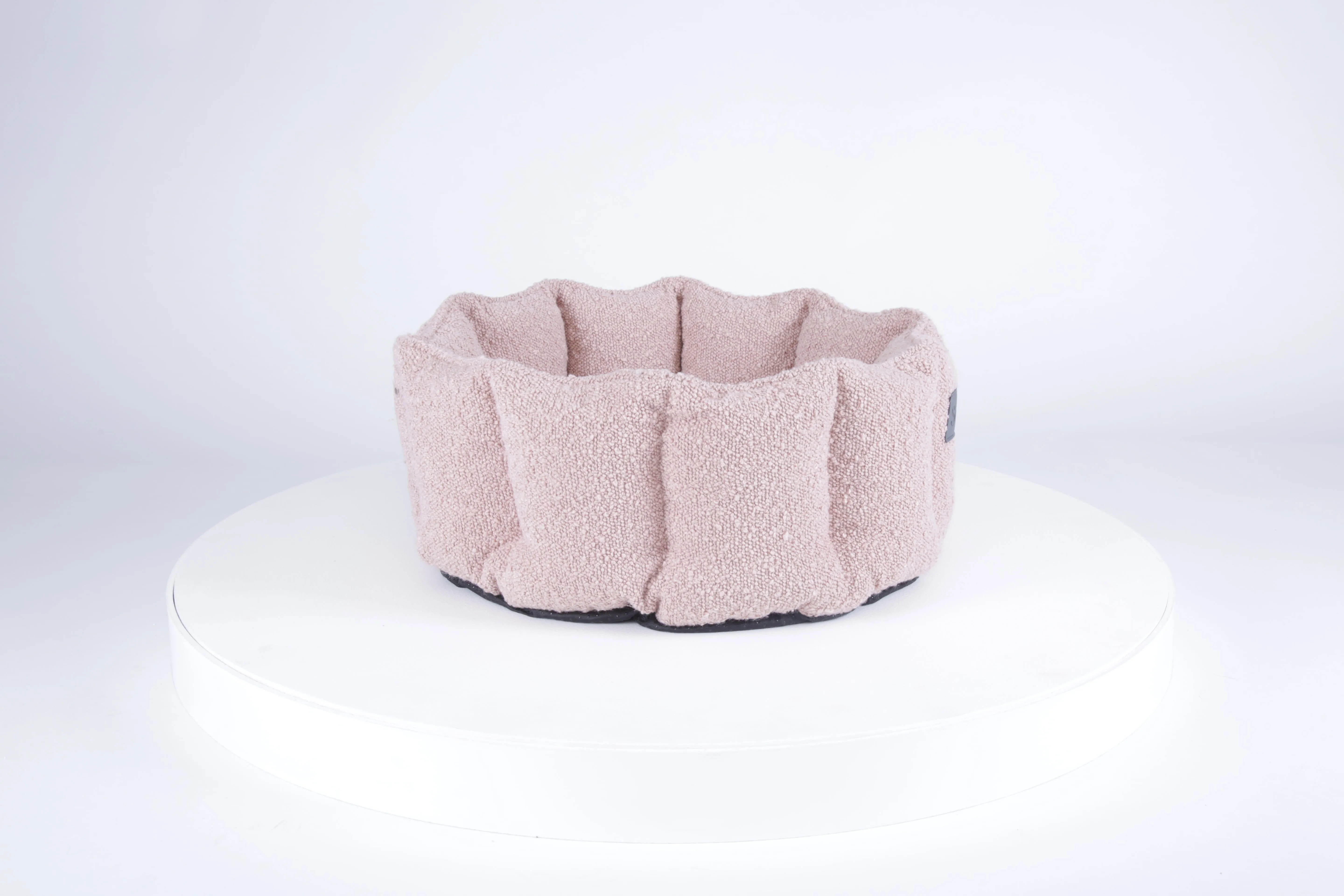 Boucle Cat Bed - Blush Pink