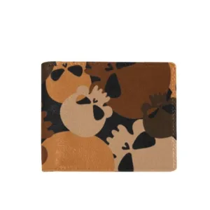 Brown Camo Skull Bifold Stylish Wallet