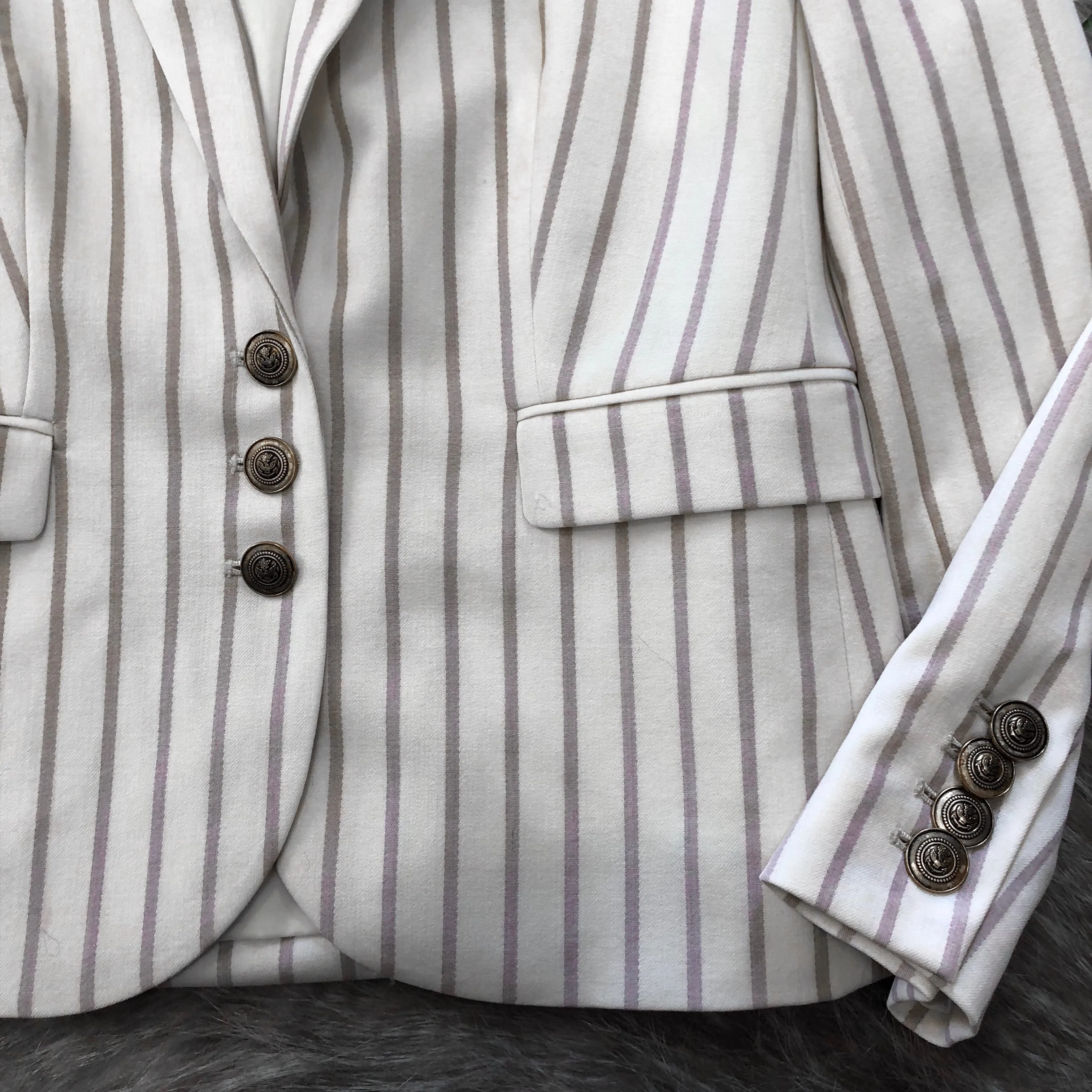 Buckley Tailors Pinstripe Blazer - Size 4