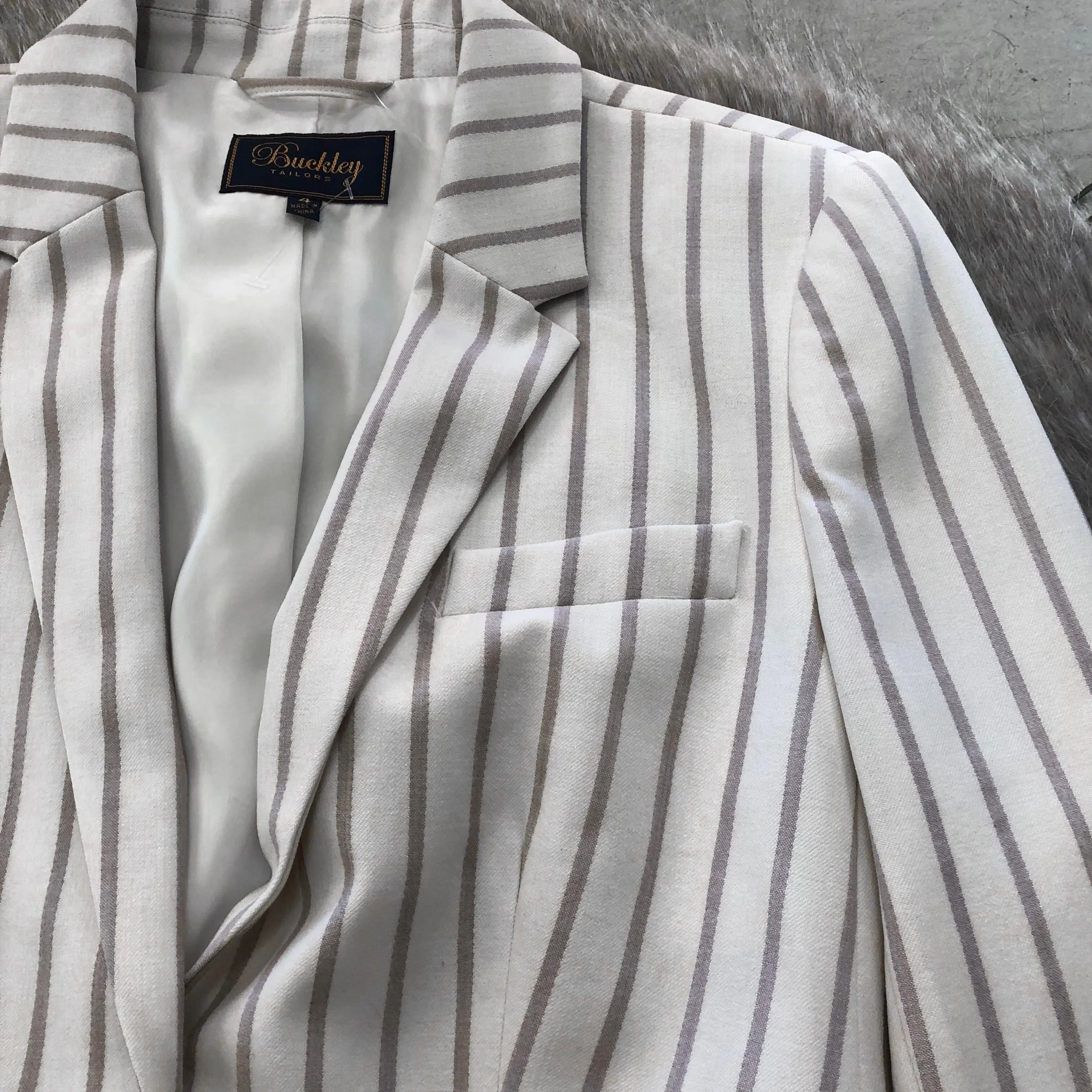 Buckley Tailors Pinstripe Blazer - Size 4
