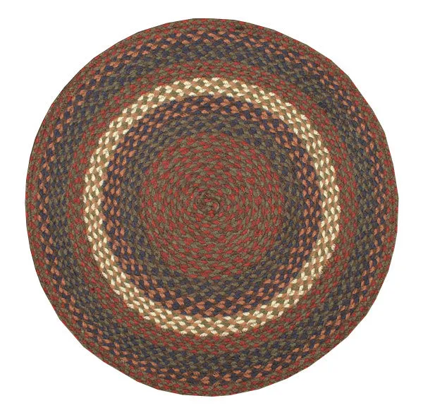 Burgundy/Gray Braided Rug In Different Shapes And Sizes