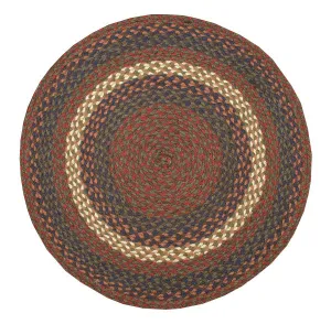Burgundy/Gray Braided Rug In Different Shapes And Sizes