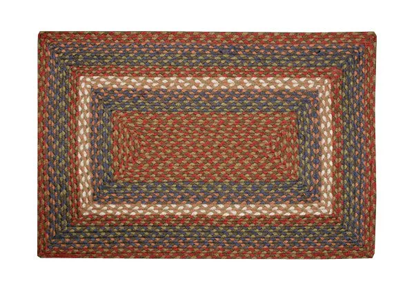 Burgundy/Gray Braided Rug In Different Shapes And Sizes