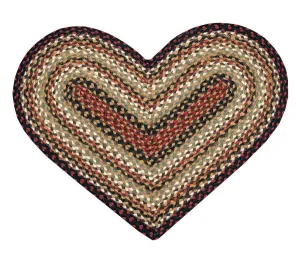 Burgundy/Mustard/Ivory Braided Rug In Different Shapes And Sizes