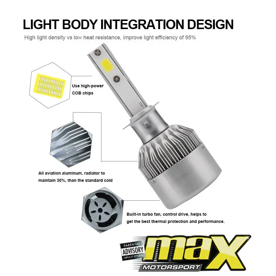 C6 LED Headlight Bulb Kit - H11