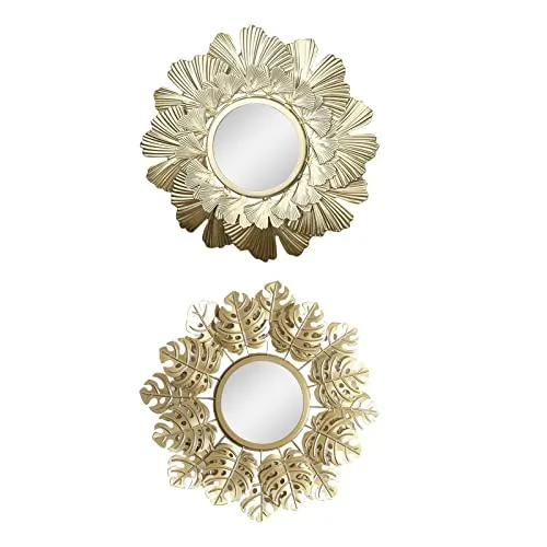CALANDIS® Modern Decorative Wall Mirrors Wall Art for Hallway Bedroom Decoration Ginkgo Leaf'
