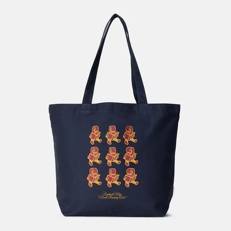 Canvas Graphic Tote - Blue Reading Club Print