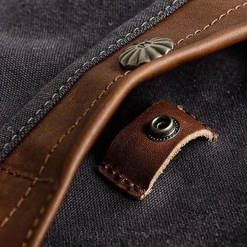 Canvas Leather Mens Cool Messenger Bag Sling Bag Chest Bag Bike Bag Cycling Bag for men