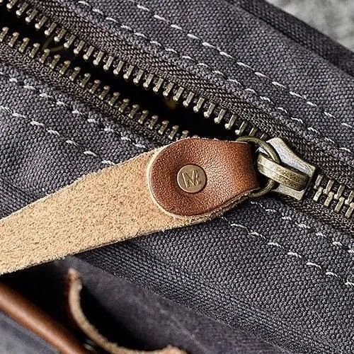 Canvas Leather Mens Cool Messenger Bag Sling Bag Chest Bag Bike Bag Cycling Bag for men