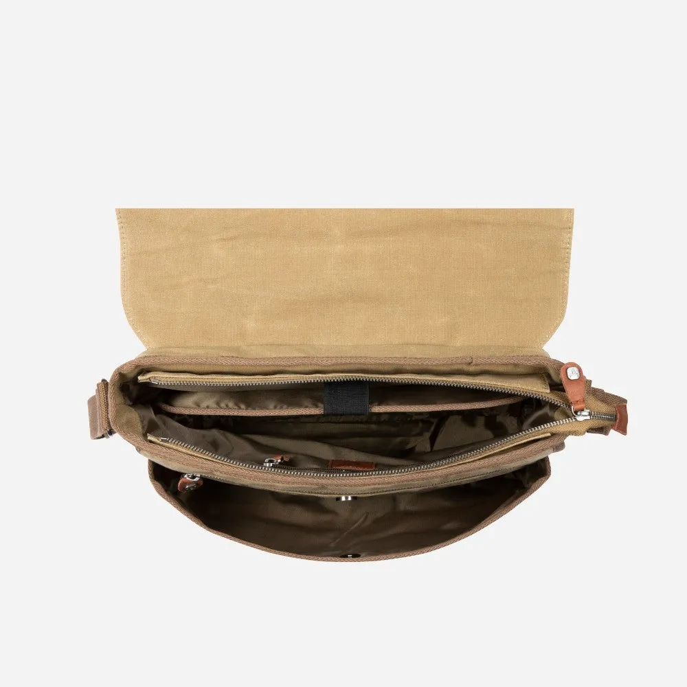 Canvas Messenger Bag, Khaki