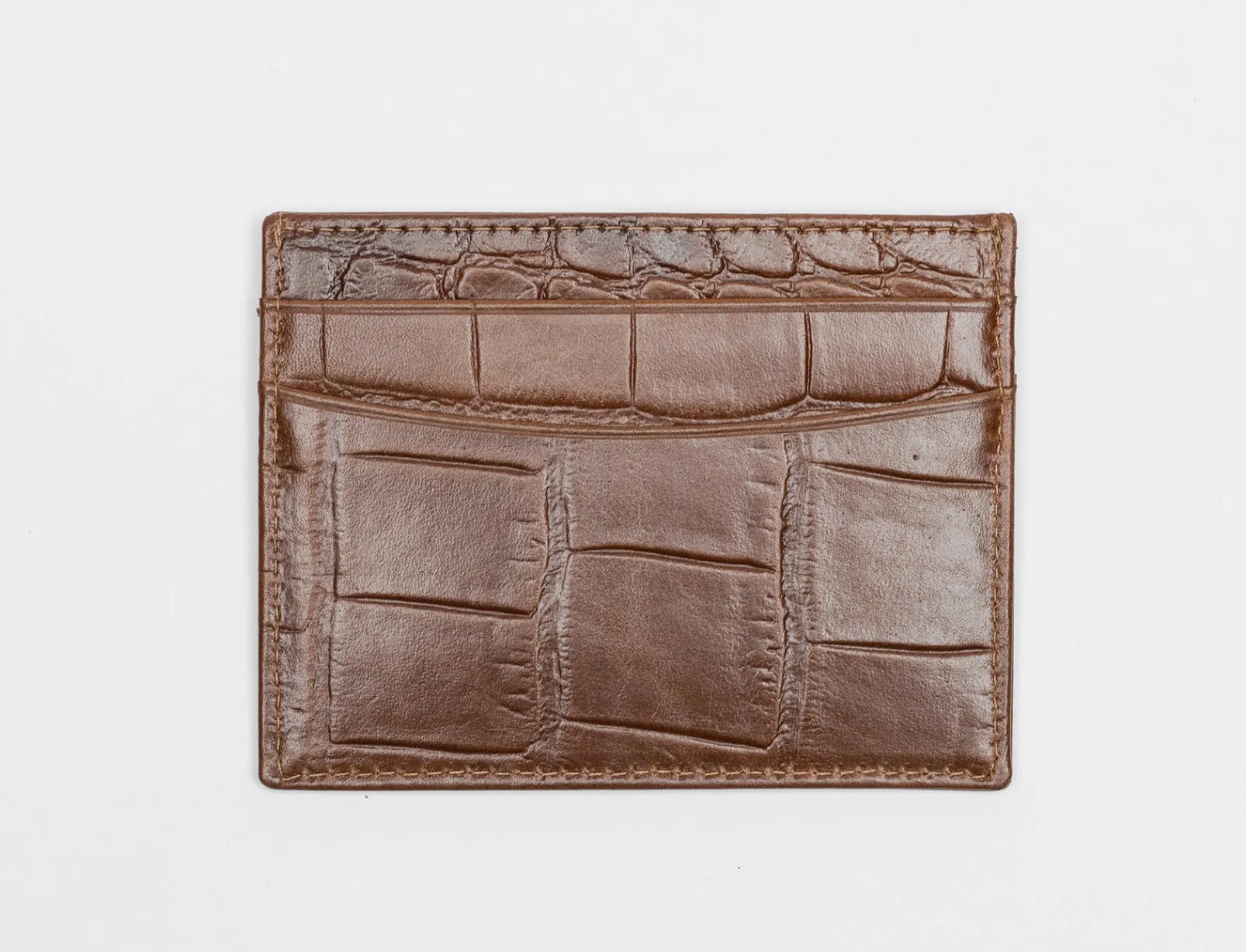 Card Holder Cognac Croco
