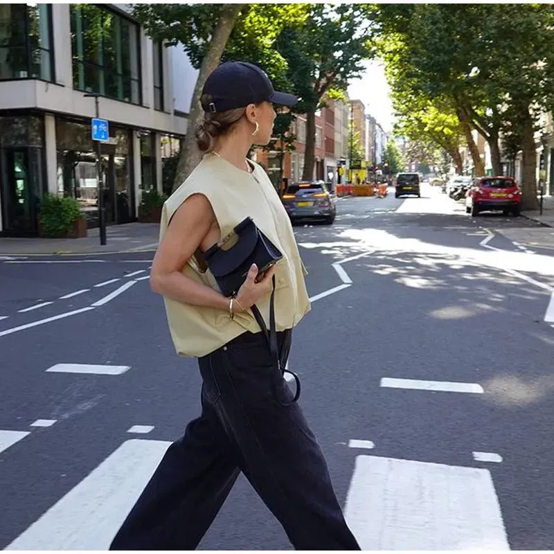 Cargo Pocket Stylish Drawstring Waistcoat