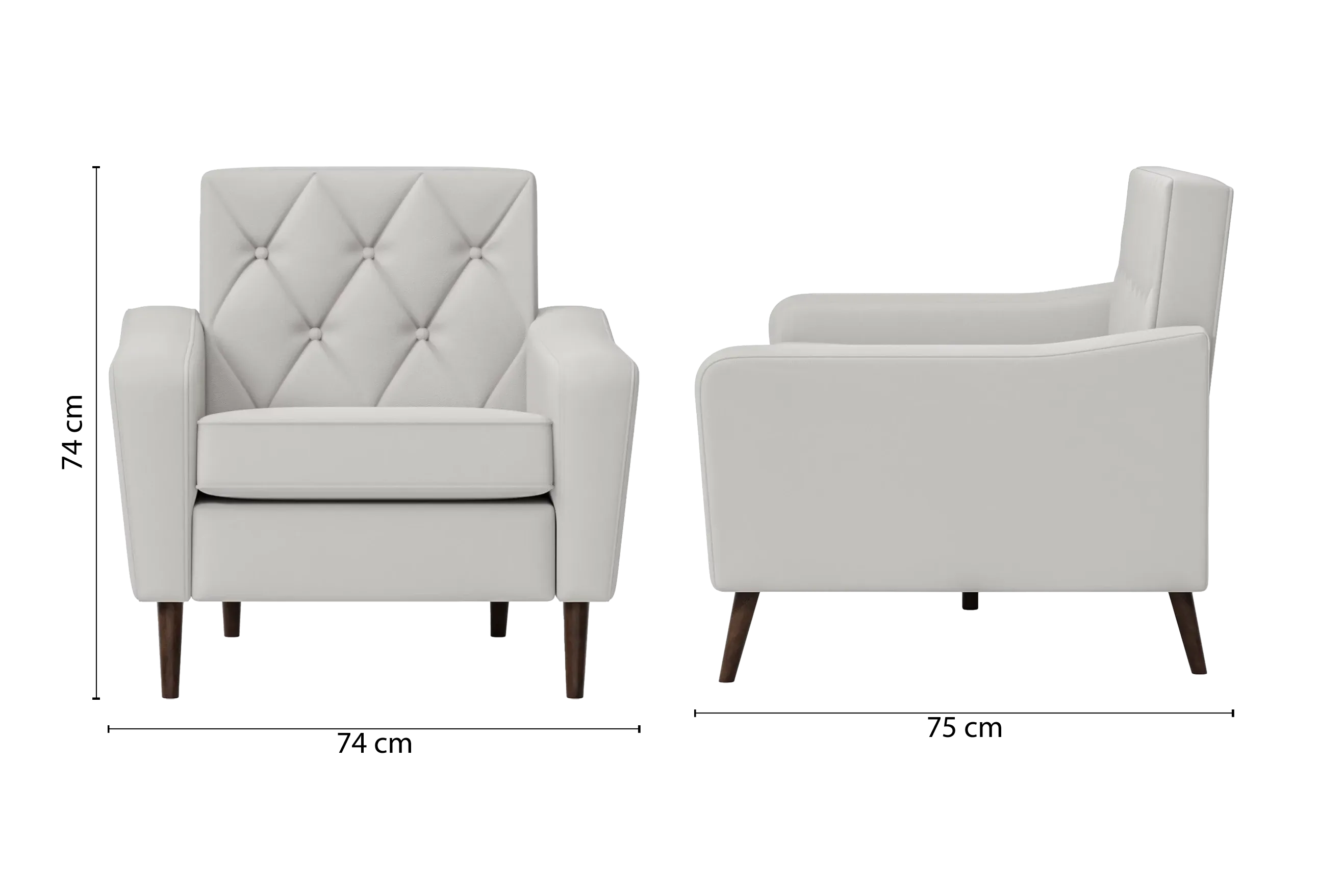 Carpi Armchair White Leather