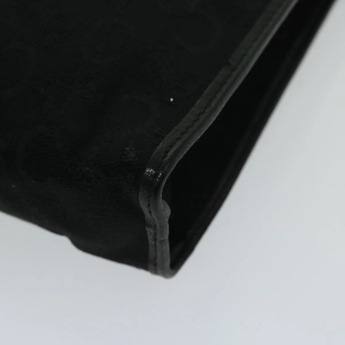 CELINE C Macadam Canvas Clutch Bag Black Auth ac2823
