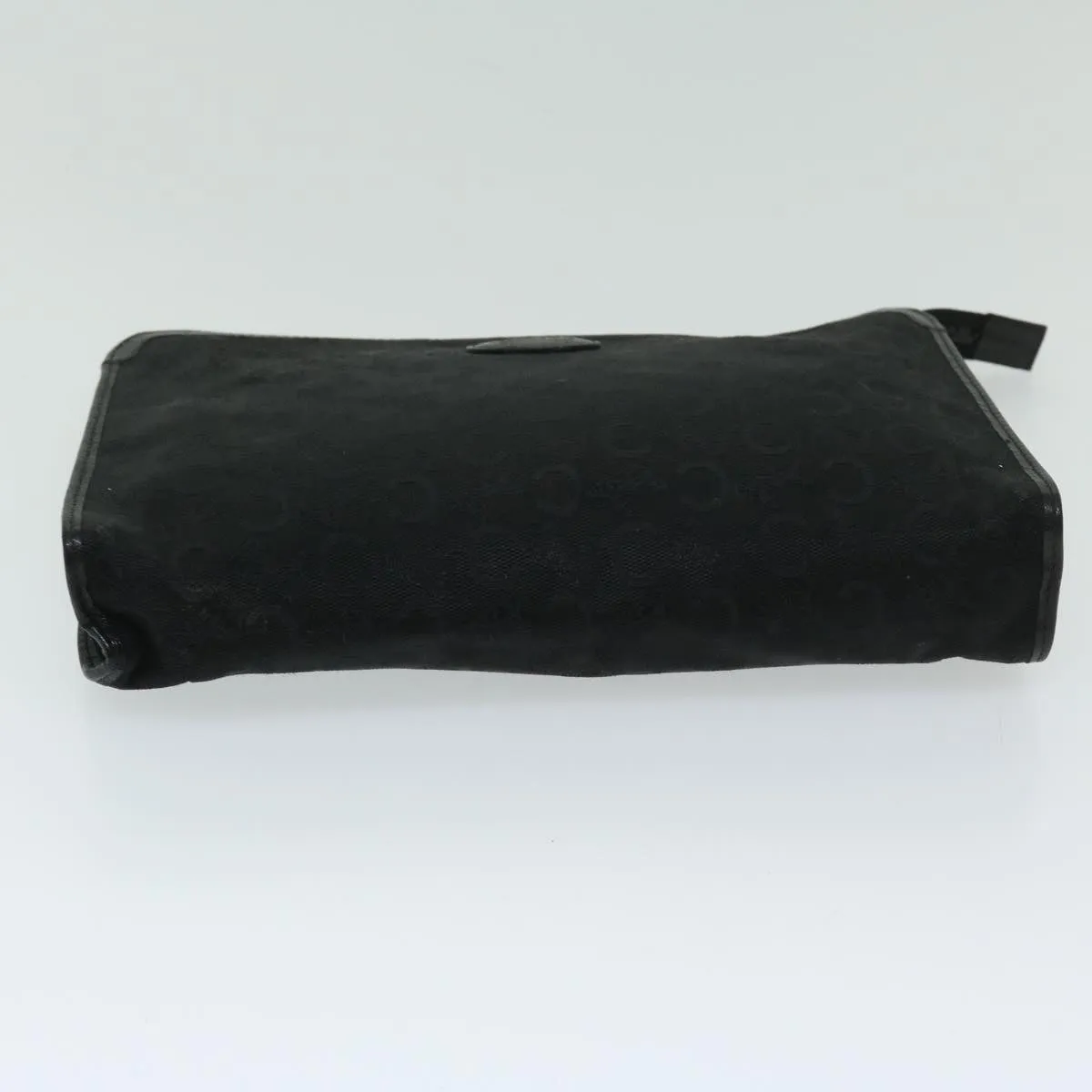 CELINE C Macadam Canvas Clutch Bag Black Auth ac2823