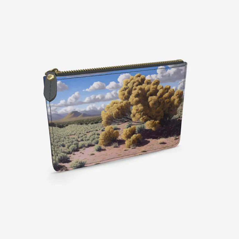 Chamisa Temple Leather Clutch