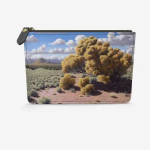 Chamisa Temple Leather Clutch