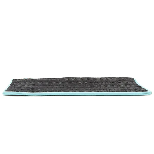 Chanel Around 2000 Made Unborn Calf Logo Embossed Chain Clutch Bag Black/Turquoise Blue