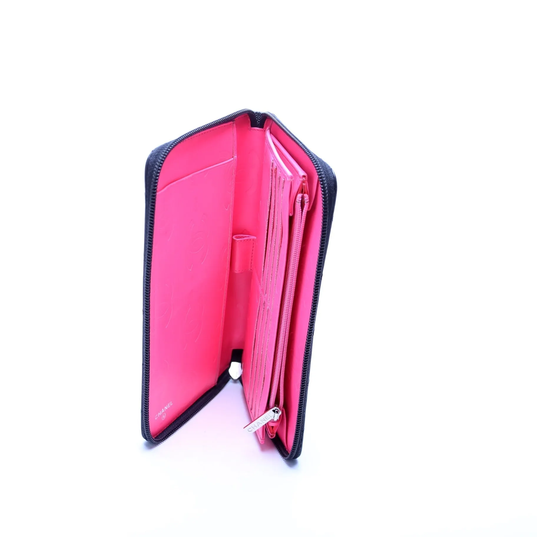 Chanel Cambon Ligne Zip Around Organizer Wallet