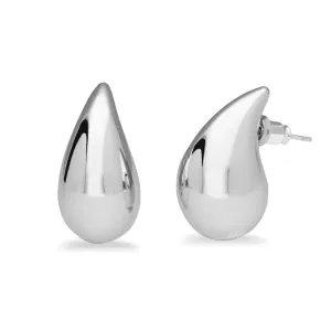 Chunky drop earring silver