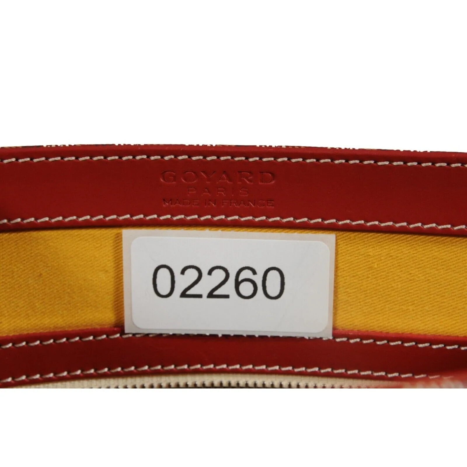 Comores GM Tote Bag Red Leather Coated Canvas Travel Top Handle File Bag