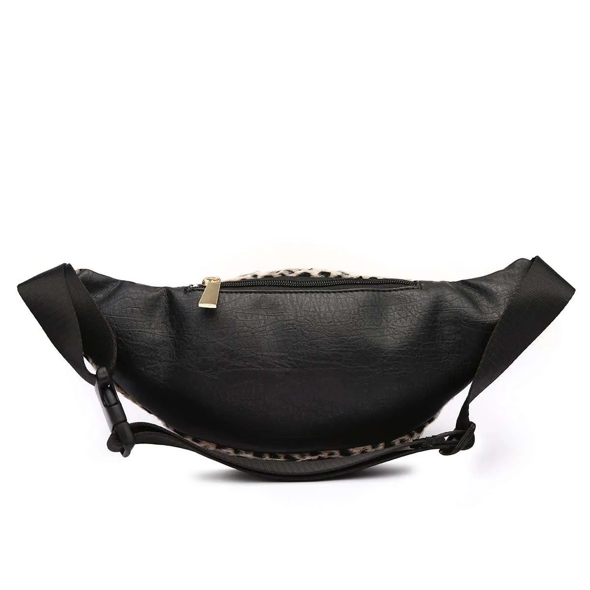 Cowgirl Trendy Soft Leopard Fanny Pack Waist Fashion Hip Bag Fuzzy Belt Bag