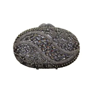 Crystal Oval Clutch Bag