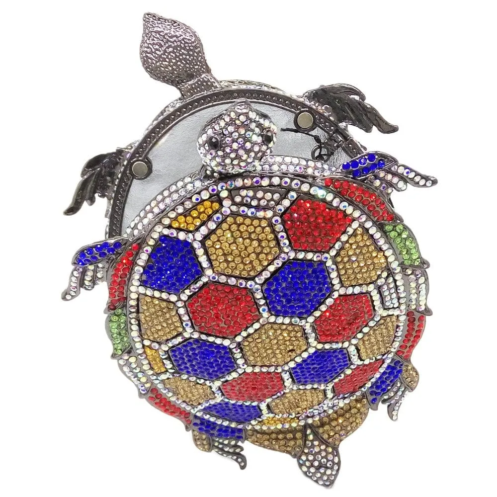 Crystal Turtle Animcal Clutch Handbag
