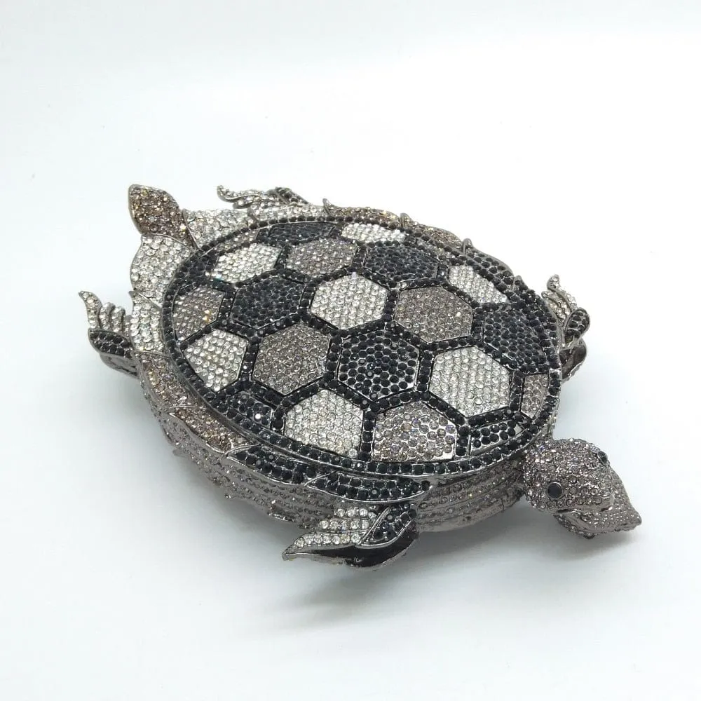 Crystal Turtle Animcal Clutch Handbag