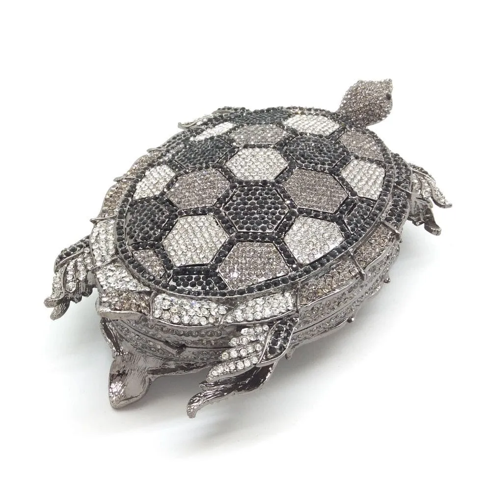Crystal Turtle Animcal Clutch Handbag