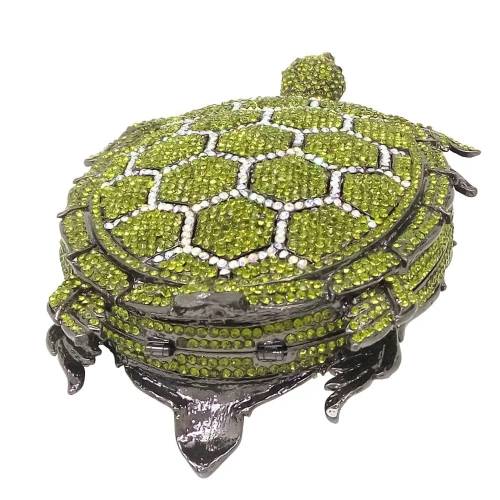 Crystal Turtle Animcal Clutch Handbag