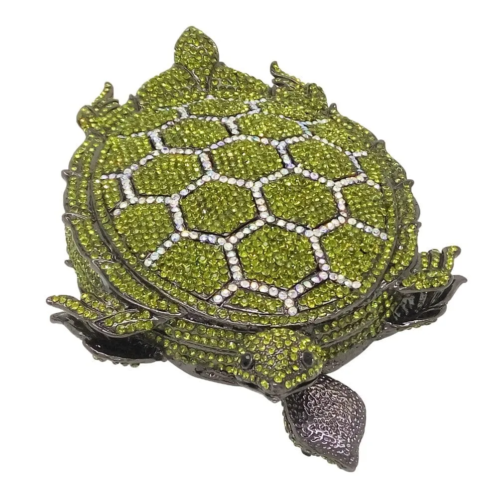 Crystal Turtle Animcal Clutch Handbag