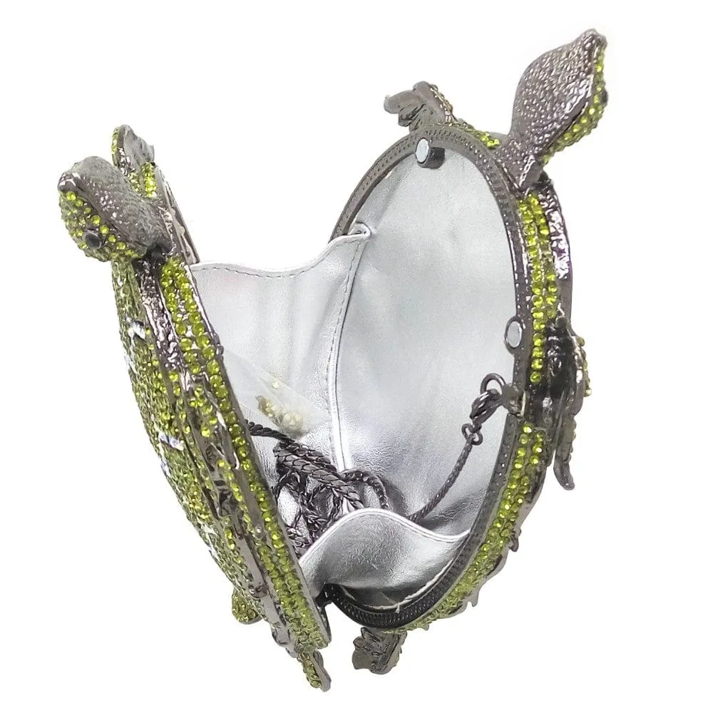Crystal Turtle Animcal Clutch Handbag