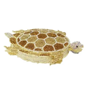 Crystal Turtle Animcal Clutch Handbag