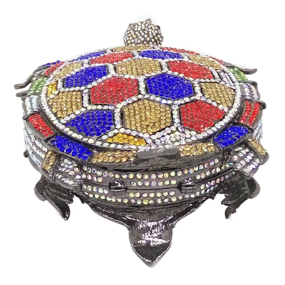 Crystal Turtle Animcal Clutch Handbag