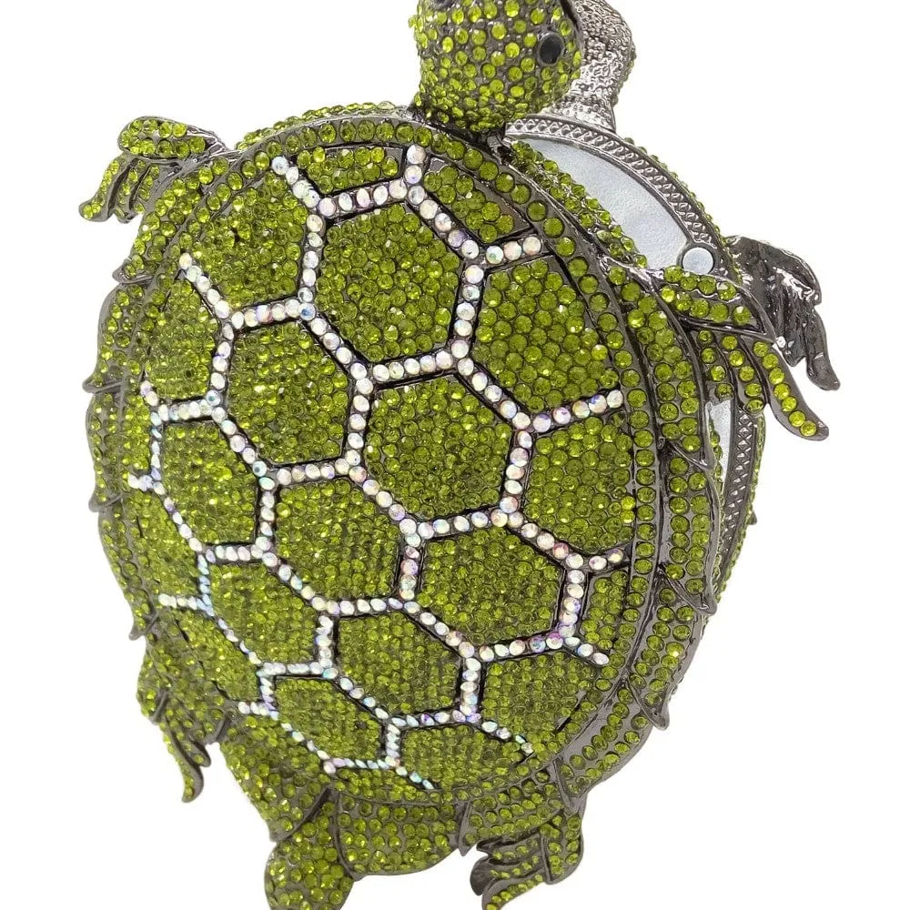 Crystal Turtle Animcal Clutch Handbag
