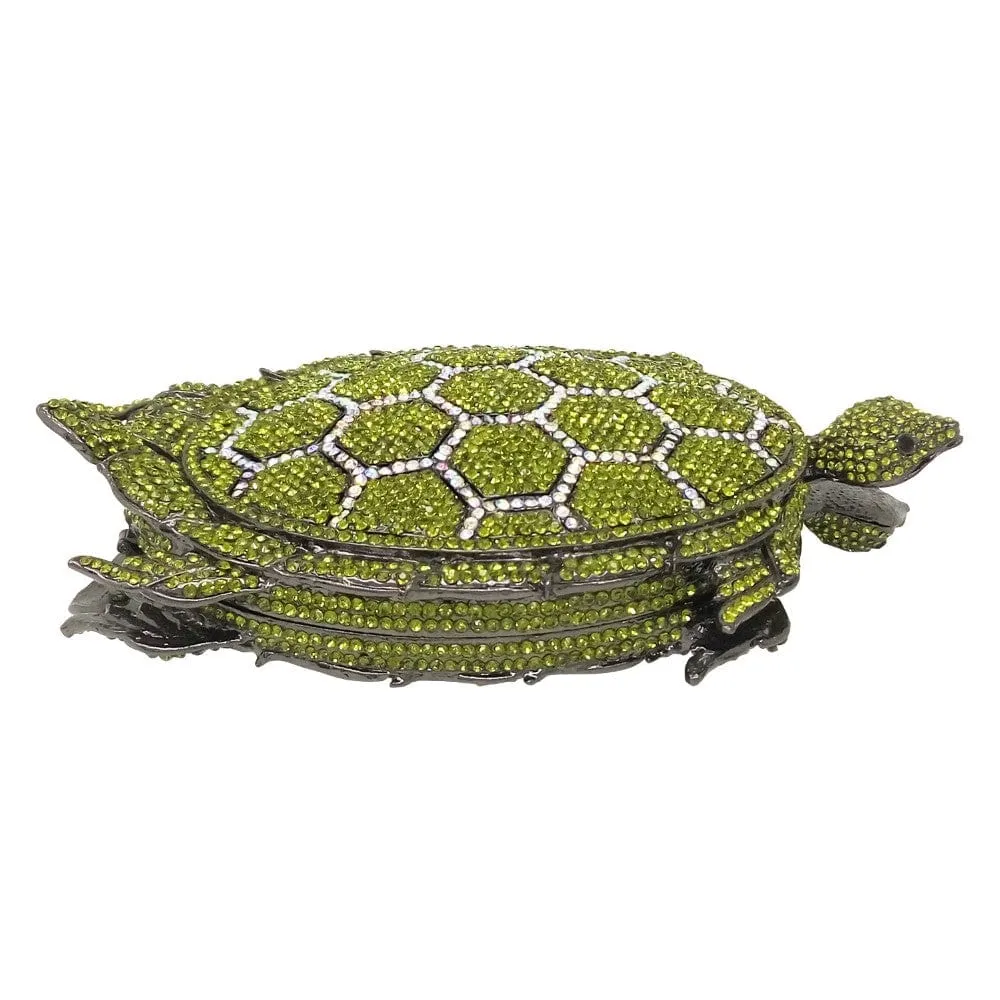 Crystal Turtle Animcal Clutch Handbag