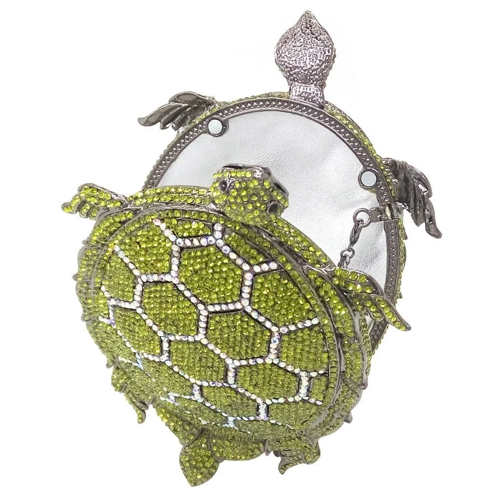 Crystal Turtle Animcal Clutch Handbag