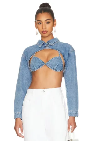Demi Crop Stylish Jacket Set