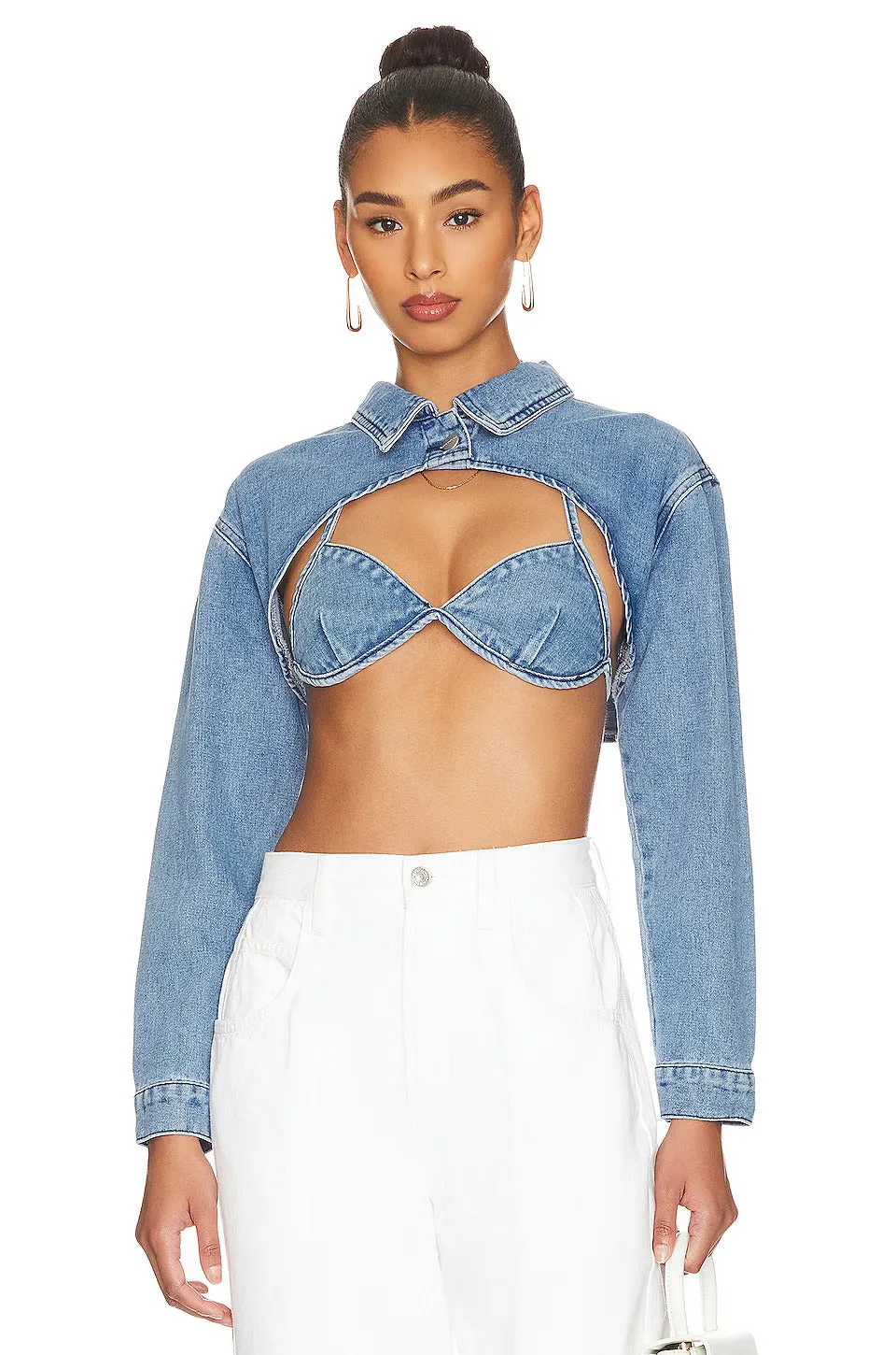 Demi Crop Stylish Jacket Set