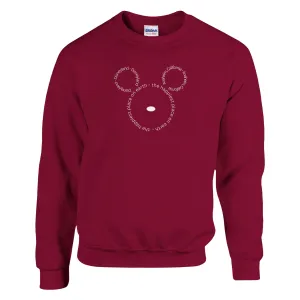 Disneyland, Anaheim, California, The Happiest Place On Earth (in white print) | Adult Unisex Crewneck Sweatshirt | Gildan® 18000
