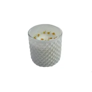 DSK DECOR Scented Wax Candle (White), 250 gm, 60 Hours | English Lavender | Luxury Aroma Therapy Votive Jar | Scented Candles for Home Decor, Fragrance Gift Set