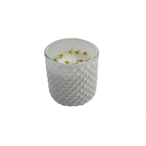 DSK DECOR Scented Wax Candle (White), 250 gm, 60 Hours | English Lavender | Luxury Aroma Therapy Votive Jar | Scented Candles for Home Decor, Fragrance Gift Set
