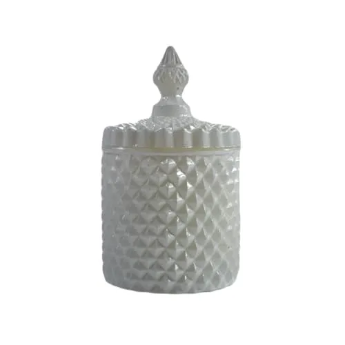 DSK DECOR Scented Wax Candle (White), 250 gm, 60 Hours | English Lavender | Luxury Aroma Therapy Votive Jar | Scented Candles for Home Decor, Fragrance Gift Set