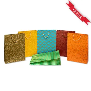 Eco-friendly Handmade Paper Vertical Bags (Mix Colour)