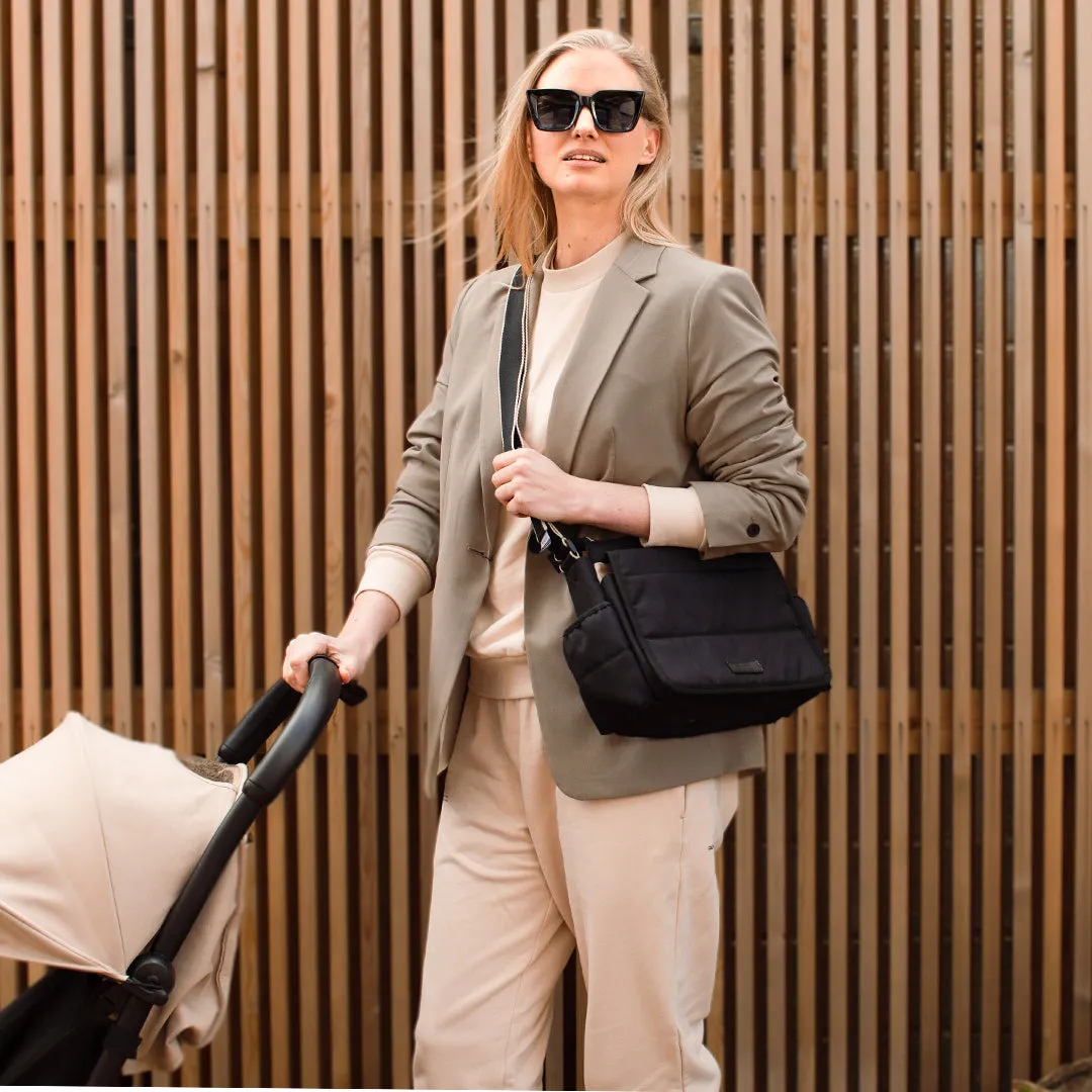 Eco Stroller Organiser Black Quilt