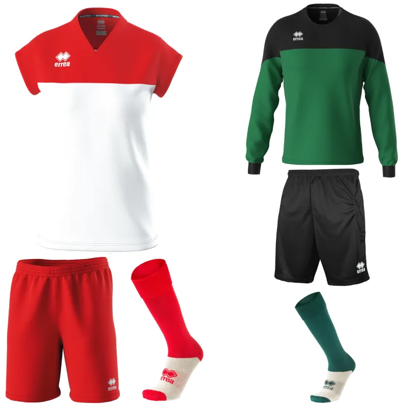 ERREA BESSY WOMENS KIT BUNDLE WHITE RED