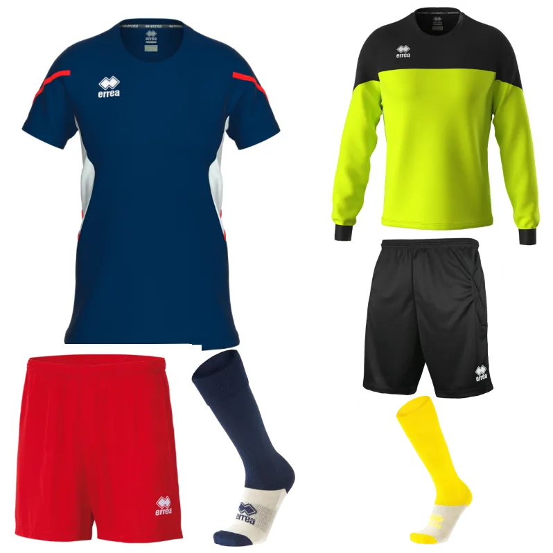 ERREA CORINNE WOMENS KIT BUNDLE NAVY WHITE RED