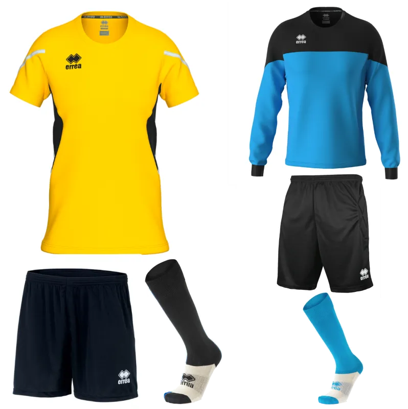 ERREA CORINNE WOMENS KIT BUNDLE YELLOW BLACK WHITE