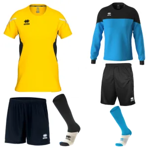 ERREA CORINNE WOMENS KIT BUNDLE YELLOW BLACK WHITE
